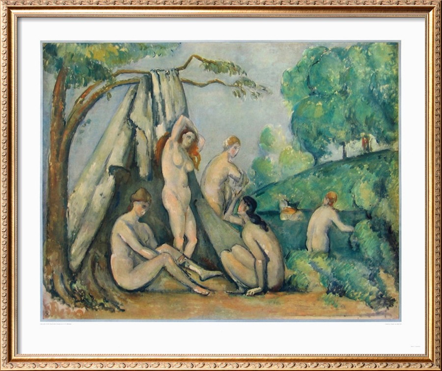 Bathers in Front of a Tent By Paul Cezanne